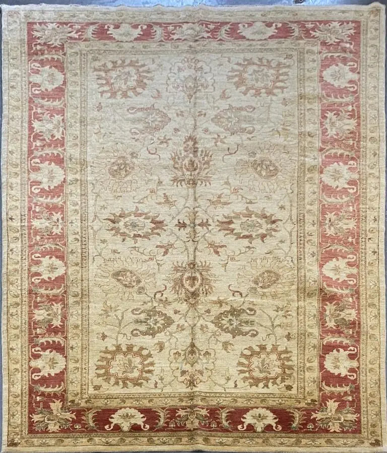One Of The Kind Afghani Khotan Rug 6'8" x 11'
